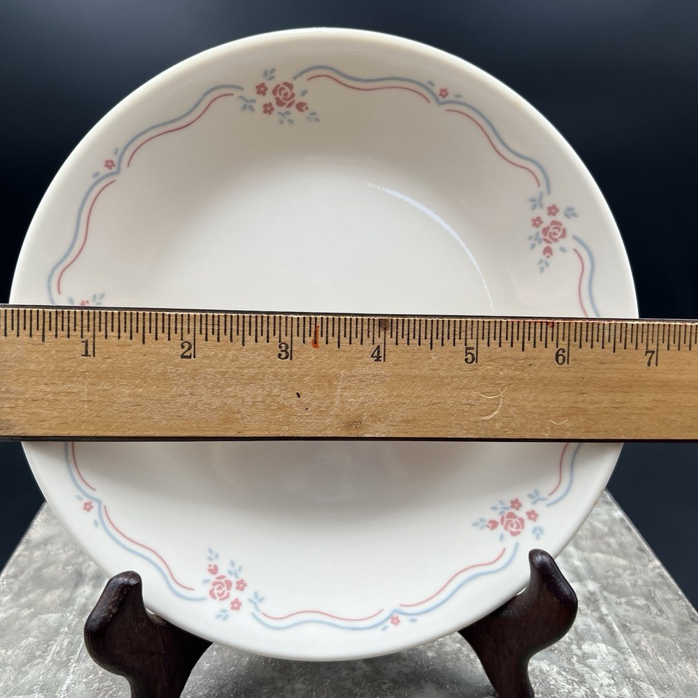 Vintage Corelle English Breakfast Bread Plates 6.75" Pink Rose Set of 4 EUC - Picture 2 of 9